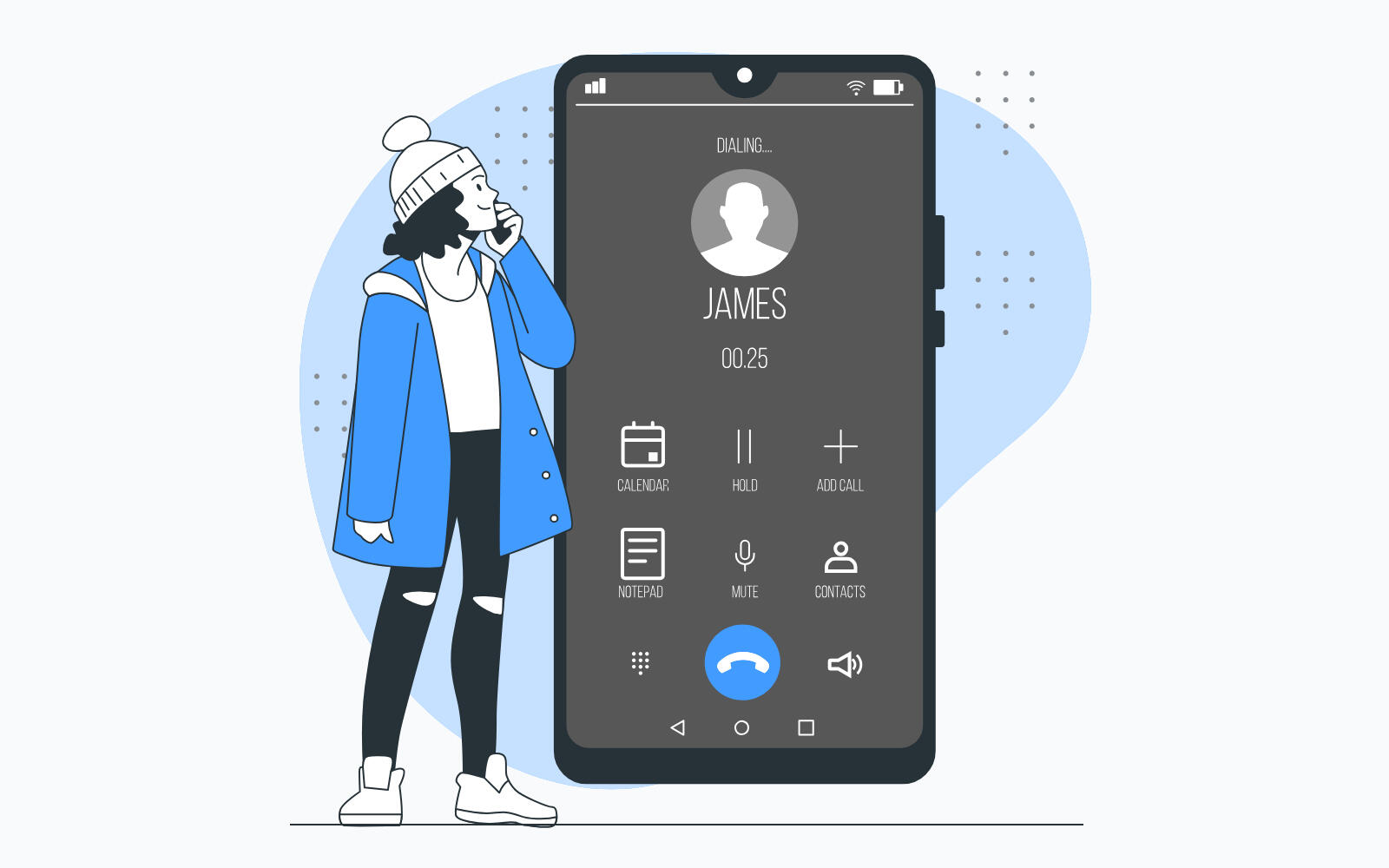 woman making a phone call